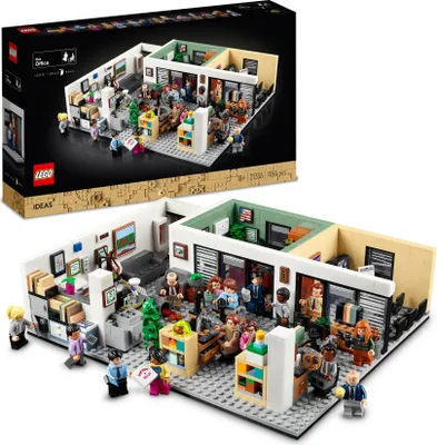 Produktbild von LEGO Ideas The Office US TV-Serie, Set für Erwachsene, Dunder Mifflin Scranton Modellbausatz mit 15 Minifiguren der Charaktere, Geschenk 21336