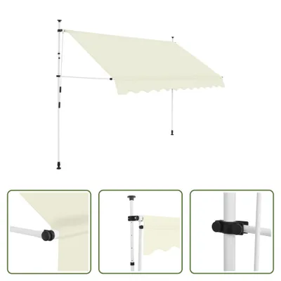 Immagine prodotto di The Living Store Tenda da sole retrattile a mano 250 cm Bianco crema