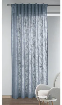 Produktbild von Fertigschal verdeckte Schlaufen "Alessio" - Größe (HxB): 245x135cm Farbe: Blau