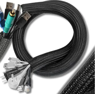 Obrázek produktu pro Kryt kabelu, 3 m, černý, organizér na kabely a vodiče