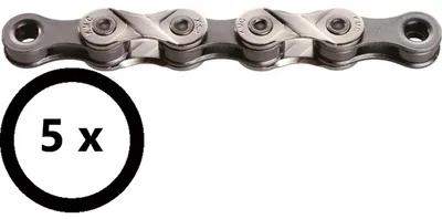 Produktbild von KMC X8 8s Kette 116 links / OEM (PU 5 pcs.) silber-grau