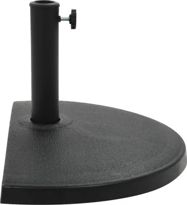 Produktbild von vidaXL Sonnenschirmfuß Halbrund 15 kg Schwarz Polyharz