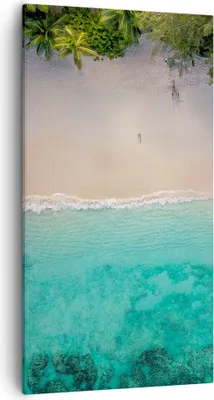 Produktbild von Bild auf Leinwand - Leinwandbild - Einteilig - Strand Tropen Rand - 55x100cm - Wand Bild - Wanddeko - Wandbilder - Leinwanddruck - Bilder - Wanddekoration - Leinwand bilder - Wandbild - PA55x100-5000