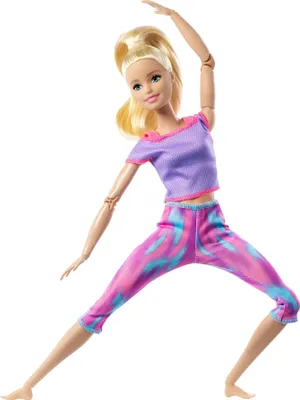 Image de Poupée Barbie Made to Move (blonde) en tenue de yoga violette