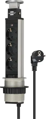 Image de Brennenstuhl Tower Power Multiprise de table 3x 2m H05VV-F 3G1,5, 1396200003