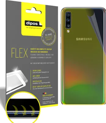 Zdjęcie produktu dla 2x folia ochronna na tylną obudowę Samsung Galaxy A70s, 100% pokrycie ekranu, Dipos Flex