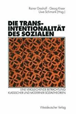 Produktbild von Die Transintentionalität des Sozialen