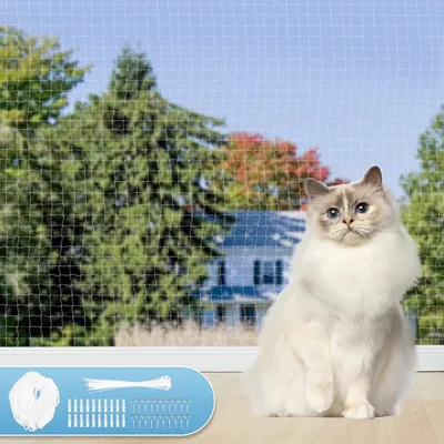 Produktbild von Katzennetz Balkon - KatzenSchutznetz - Balkon Netz - Balkonnetz - Katzengewebe - Katzennetz für Balkon