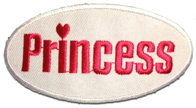 Obrázek produktu pro Princezna - nášivka, nažehlovací obrázek, nažehlovací obrázek, nášivka, nažehlovací obrázek, velikost: 8,8 x 4,4 cm