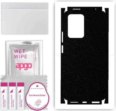 Produktbild von apgo Rückseite + Seiten Schutzfolie, Skin, kompatibel mit Xiaomi 11T Pro, Hinten Displayschutzfolie aus Vinylfolie, kratzfest, einfache Montage - Mattschwarz
