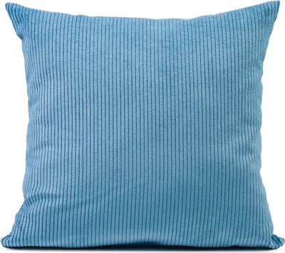 Produktbild von GÖZZE Capri Kissen weiches pflegeleichtes Kissen in Feincord-Optik mit Synthetikfüllung Petrol 45 x 45 cm