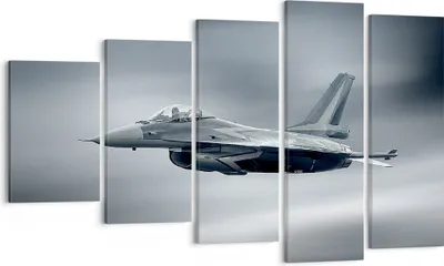 Produktbild von Bild auf Leinwand - Leinwandbild - Flugzeug Himmel Flug - 100x60cm - Wand Bild - Wanddeko - Leinwanddruck - Bilder - Kunstdruck - Wanddekoration - Leinwand bilder - Wandkunst - EG100x60-3415