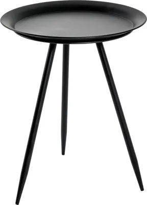 Produktbild von HAKU Möbel Beistelltisch schwarz - Maße: H 47 cm x Ø 38 cm; 20510