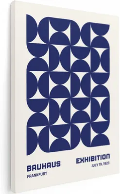 Immagine prodotto di Stampa su tela, motivo geometrico, 30x40 cm, blu, decorazione da parete