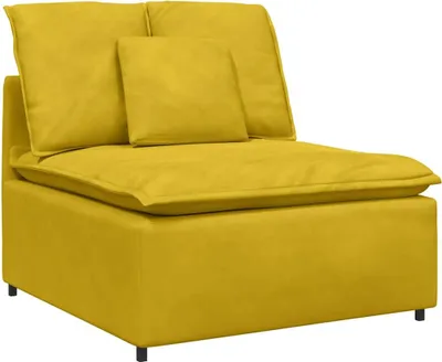 Produktbild von vidaXL Modulares Sofa Mittelmodul mit Kissen Gelb 100 cm