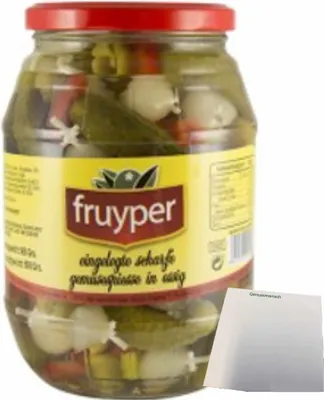 Produktbild von Fruyper Gemüsespiesse scharf (980g Glas) + usy Block