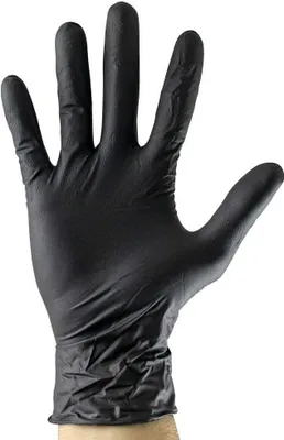 Immagine prodotto di Jbm Guanti neri monouso in nitrile 5mil Nero L Nero L