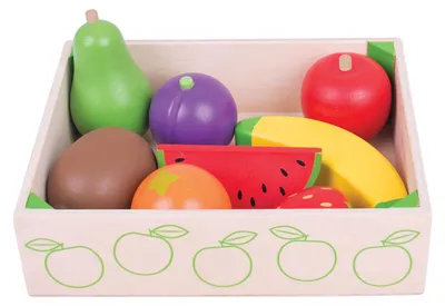 Image de Bigjigs Boîte en bois avec fruits, 9dlg.