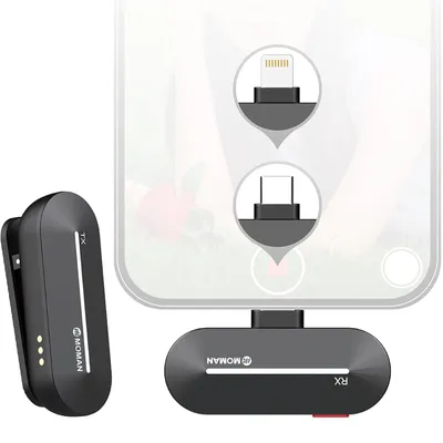 Image de Microphone Lavalier sans fil, compatible USB-C, 2,4 GHz, avec suppression automatique du bruit