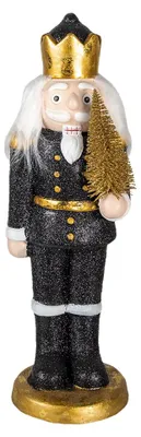 Produktbild von Clayre & Eef Figur Nussknacker 50 cm Schwarz Kunststoff