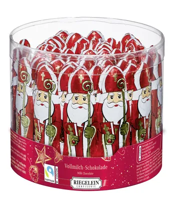 Obrázek produktu pro Riegelein Otec Vánoc v tuhé mléčné čokoládě 58 kusů 813g