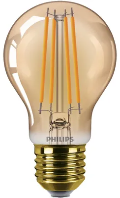 Produktbild von Philips Filament-Lampe Bernstein 25W A60 E27, 3,1 W, 25 W, E27, 250 lm, 15000 h, Flame