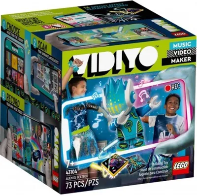 Produktbild von LEGO 43104 VIDIYO Alien DJ BeatBox Music Video Maker Musik Spielzeug für Kinder, AR Set App mit Minifigur