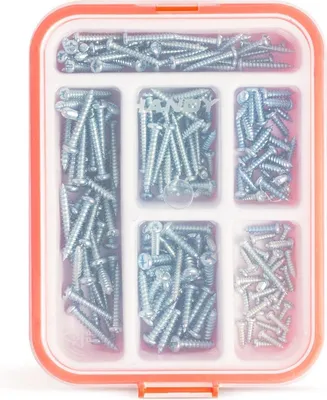 Obrázek produktu pro HANDY - Sada samořezných šroubů - 3,5 mm, 4 mm, 5 mm - Sada samořezných šroubů - 210 kusů