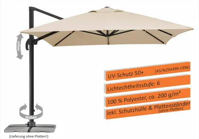 Produktbild von Schneider Ampelschirm Rhodos Grande natur 300 x 400 cm