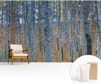 Produktbild von Fototapete  - 416x254 cm - Tapete - Wandtapete - Wandbilder - Dekofolie - Tapete Folie - Wand - Dekoration - Wohnzimmer - Birkenwald