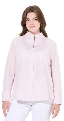 Image de Chemise pour femmes Ulla Popken, couleur rose pâle, taille 42+