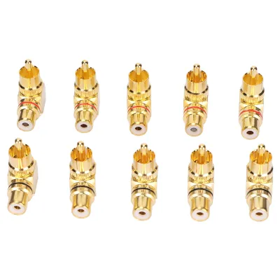 Obrázok produktu pre Adaptér RCA s pravým uhlom, 90-stupňový adaptér RCA, adaptér RCA pre mužov a ženy, pozlátený adaptér RCA, adaptér RCA, adaptér RCA Copper
