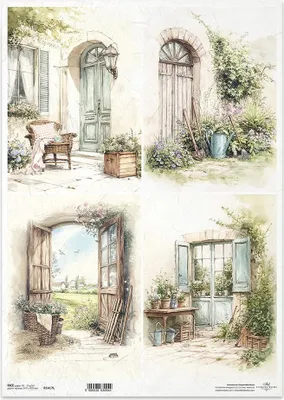 Immagine prodotto di Carta di riso per decoupage carta artigianale per decoupage A3 ITD-1417L viste panoramiche
