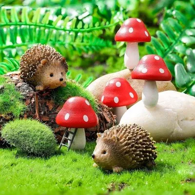 Immagine prodotto di Piccola decorazione da giardino: fungo in miniatura per bonsai