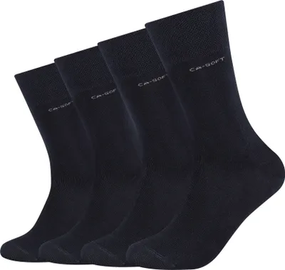 Produktbild von Camano Socken 4er Pack ca-soft mit innovativem Piquée-Bund dunkelblau 47-49
