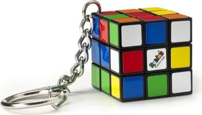 Produktbild von Rubik's Cube 3x3 Schlüsselanhänger, Multicolore, Denkspiel Puzzle, Für Erwachsene und Kinder ab 8 Jahren