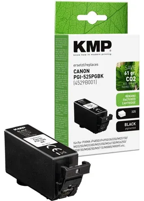 Produktbild von KMP Tinte schwarz ersetzt Canon PGI-525 PGBK 4529B001