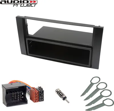 Produktbild von Audioproject A160 - Autoradio Radioblende SET kompatibel FORD Focus 2 C-Max Transit Fiesta Fusion Kuga S Max Radioblende Radioadapter Entriegelungsbügel schwarz