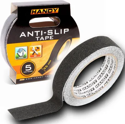 Produktbild von Anti-Rutsch-Klebeband selbstklebend – 5 m x 2,5 cm – für Treppen, Böden, Schwellen – wasserdicht – für drinnen und draußen