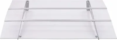 Image de vidaXL Auvent de porte Argenté et transparent 120x90 cm Polycarbonate