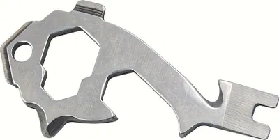 Productafbeelding van INF Visvormige roestvrijstalen 20-in-1 multitool EDC sleutelhanger flesopener