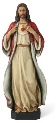 Heilig Herz Jesu Statue, Jesus Figur, 6 Zoll, handbemalt, Harz