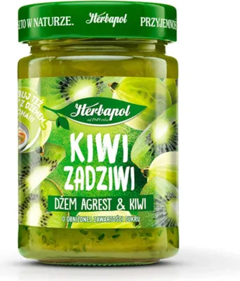 Zdjęcie produktu dla Dżem Kiwi zadziwi – Kiwi i Agrest 280g