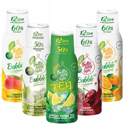 Obrázok produktu pre FruttaMax ovocný sirup set 5x500ml light bez cukru mango cherry ľadový čaj