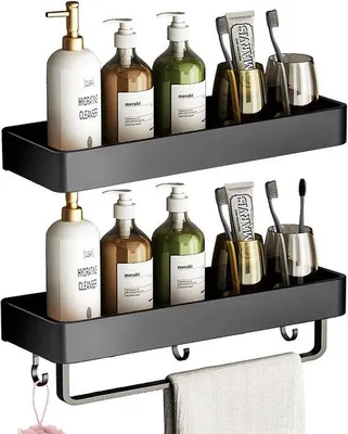 Produktbild von Badezimmerregal, Wandregal, Badezimmerablage, Duschkorb, Badezimmer-Organizer, Duschablage, Ablage für das Badezimmer