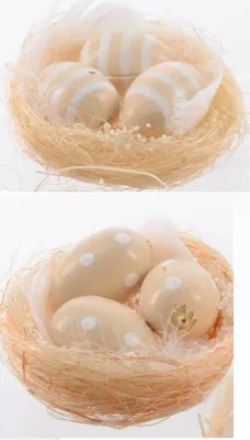Produktbild von Nest Deko Osternest mit Ostereier Sisalnest 2er Set