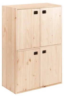 Image de Armoire en bois avec 4 portes et 4 étagères