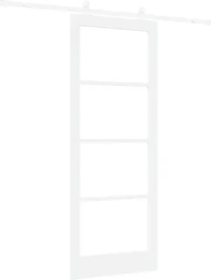 Produktbild von vidaXL Schiebetür ORKDAL Weiß 83 x 211 cm Massivholz Kiefer und Glas