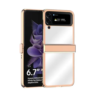 Obrázok produktu pre Pre Samsung Galaxy Z Flip4 5G Galvanické puzdro na mobilný telefón Rose Gold