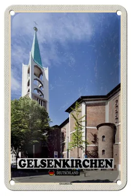 Produktbild von Blechschild Städte Gelsenkirchen Altstadtkirche Deko 12x18cm Schild